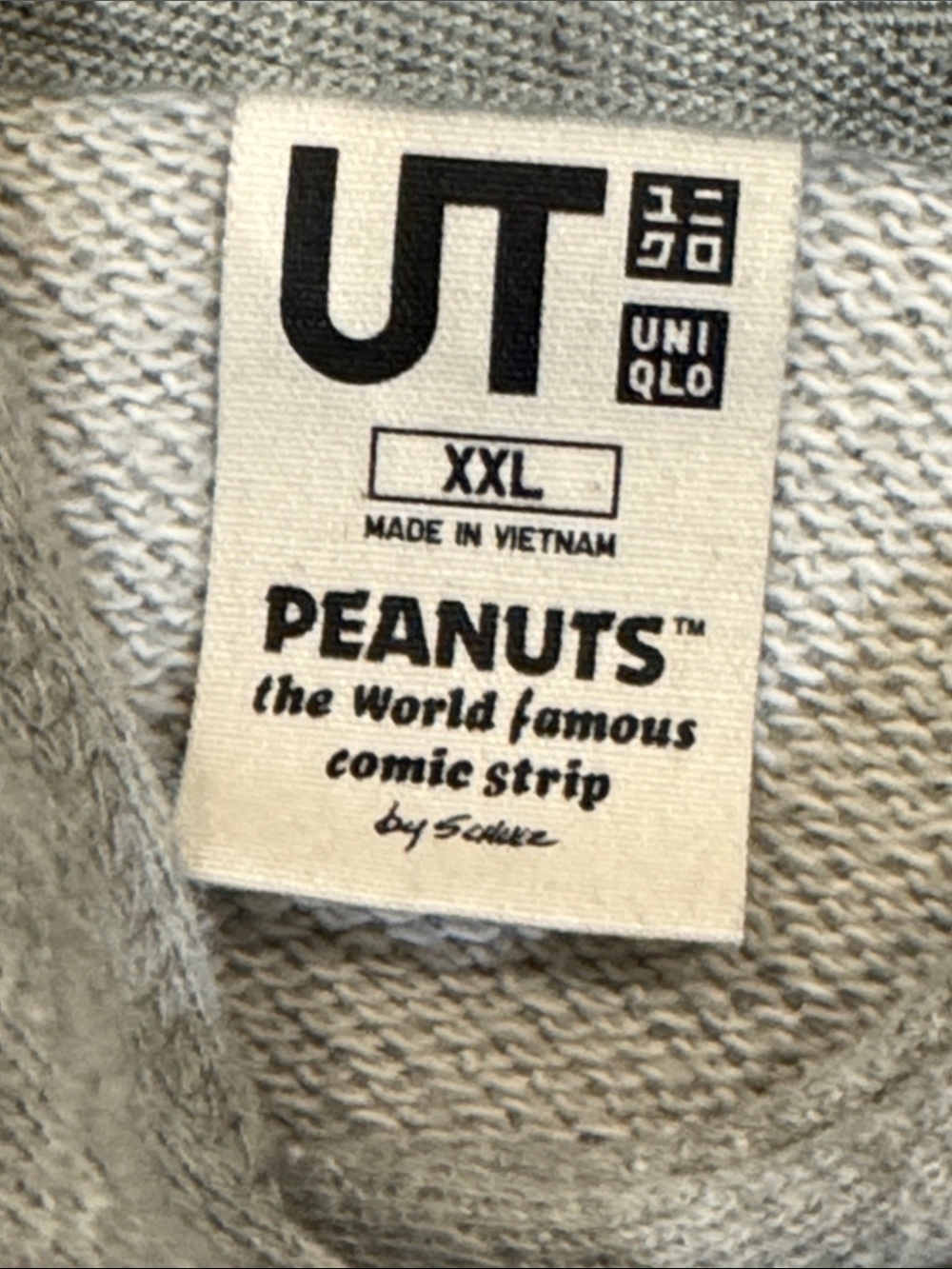 Snoopy XXL Gray Hoodie with front pockets - peanuts by Schulz - Picture 4 of 13